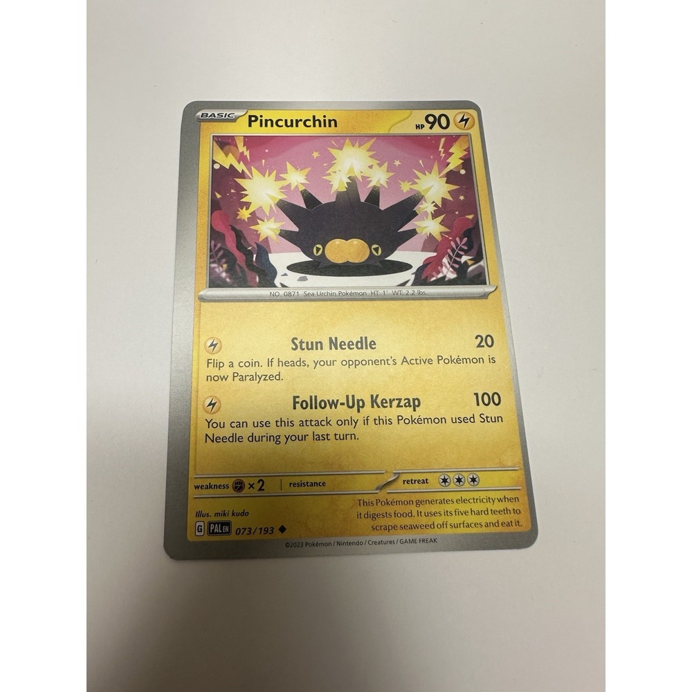 Pincurchin 073/193 MISCUT ERROR ALIGNMENT DOT - Uncommon - MP NON HOLO - Picture 6 of 14
